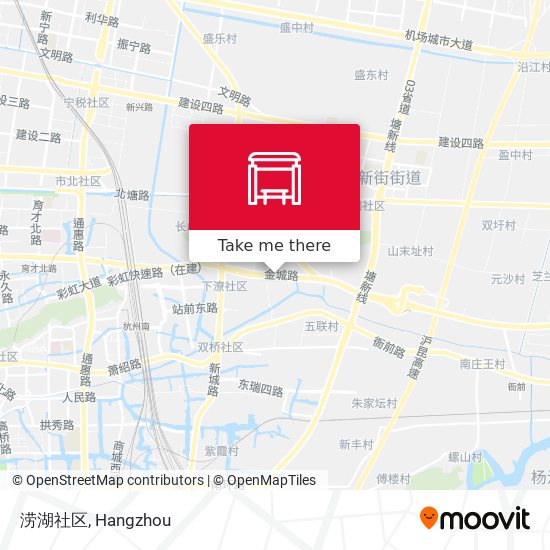 涝湖社区 map