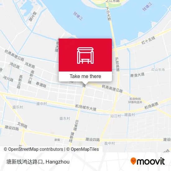 塘新线鸿达路口 map