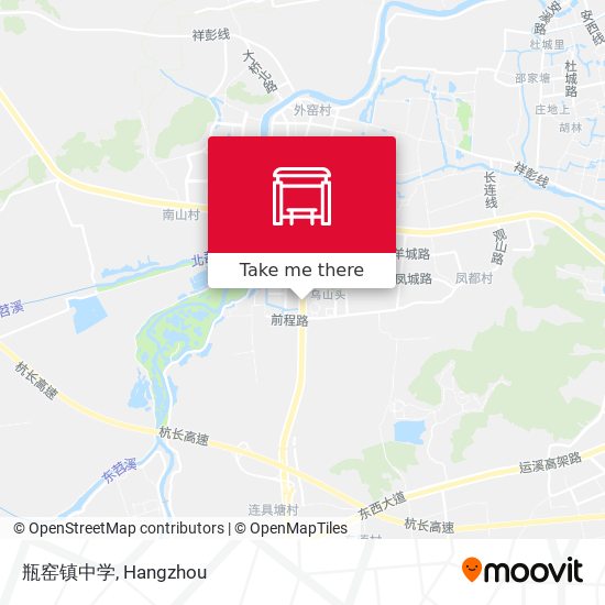 瓶窑镇中学 map