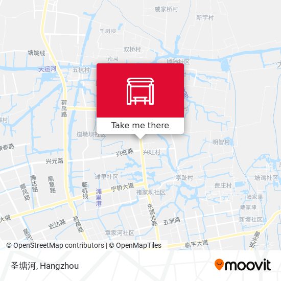 圣塘河 map