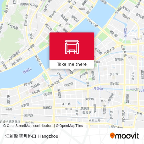 江虹路新月路口 map