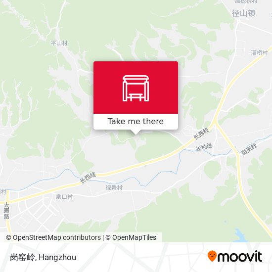 岗窑岭 map