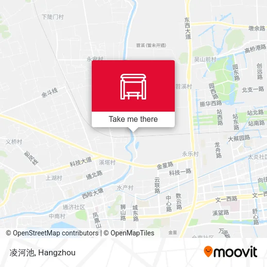 凌河池 map