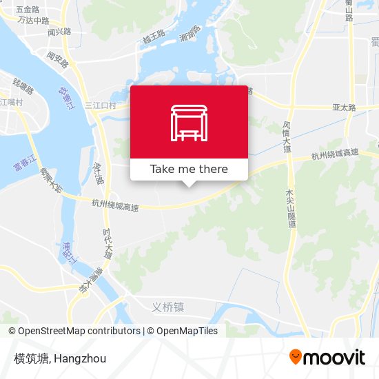 横筑塘 map
