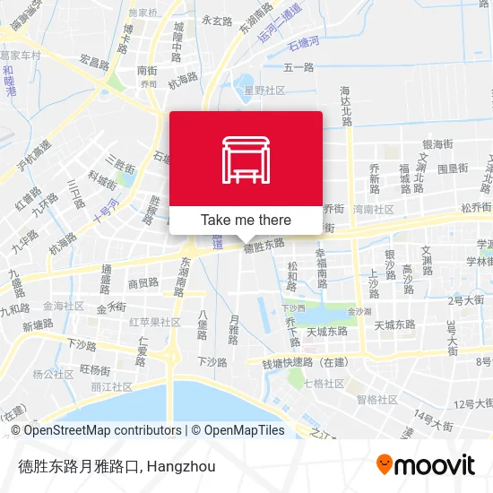 德胜东路月雅路口 map