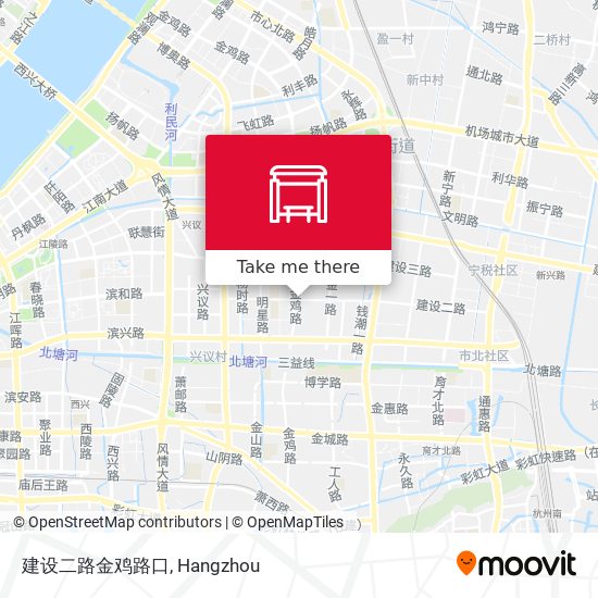 建设二路金鸡路口 map