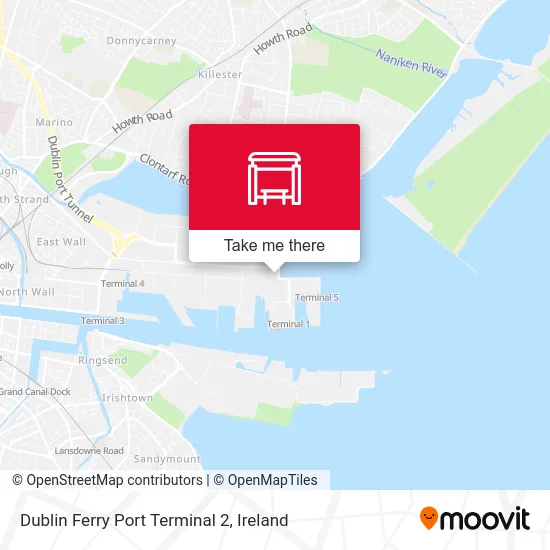 Dublin Ferry Port Terminal 2 map