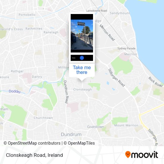 Clonskeagh Road map