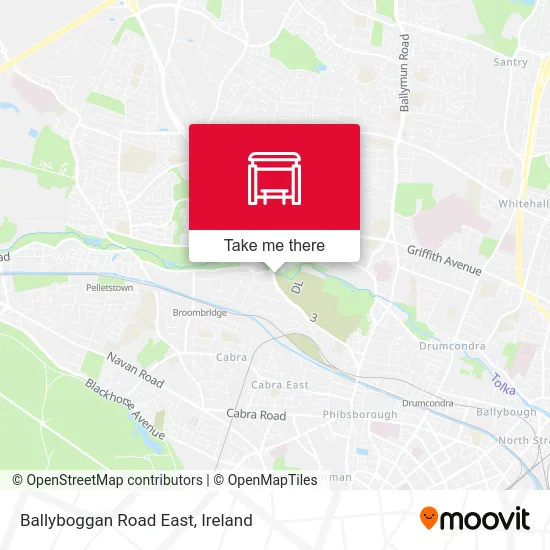 Ballyboggan Road East map