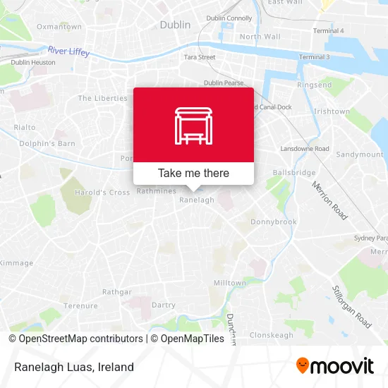 Ranelagh Luas map