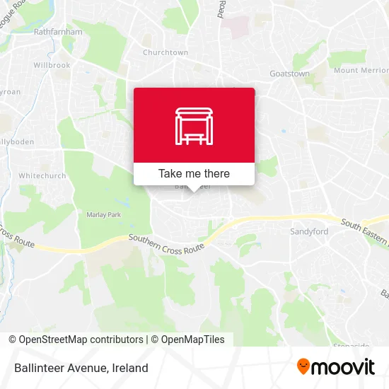 Ballinteer Avenue map