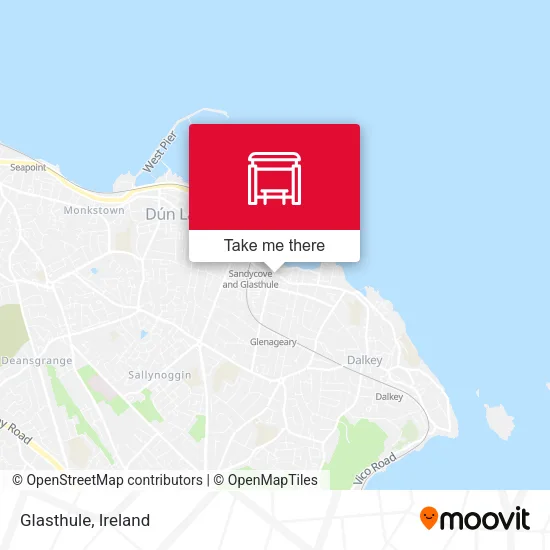 Glasthule map