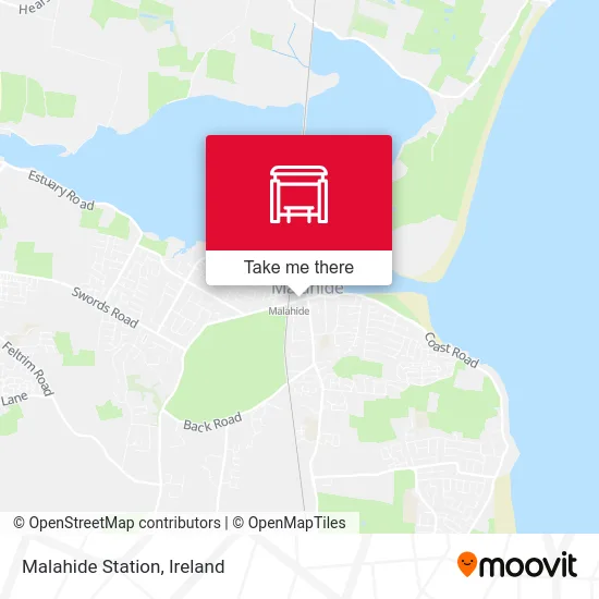 Malahide Station map