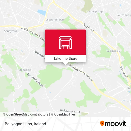 Ballyogan Luas map
