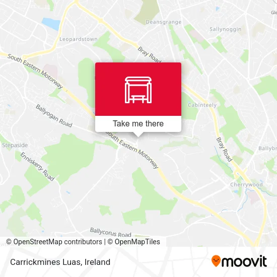 Carrickmines Luas map