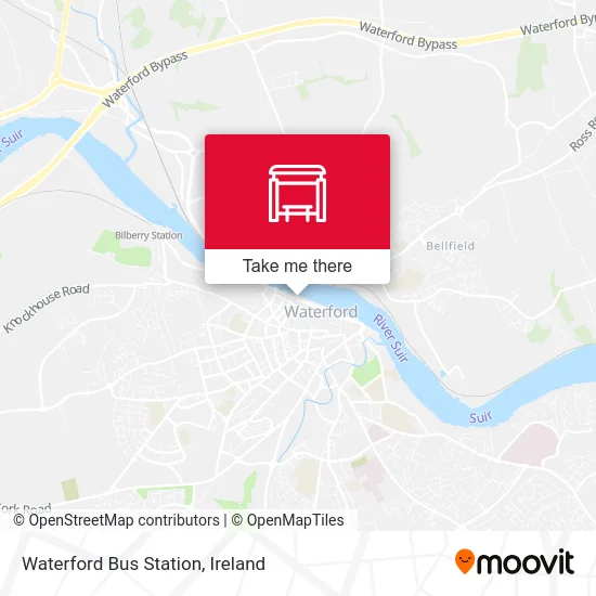 Waterford Bus Station map
