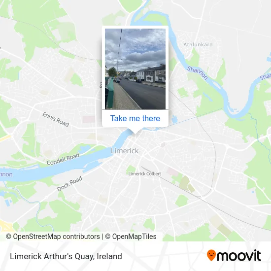 Limerick Arthur's Quay map