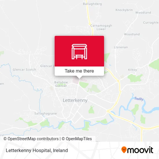 Letterkenny Hospital map