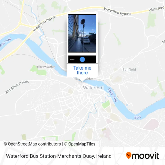 Waterford Bus Station-Merchants Quay map