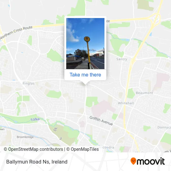 Ballymun Road Ns map
