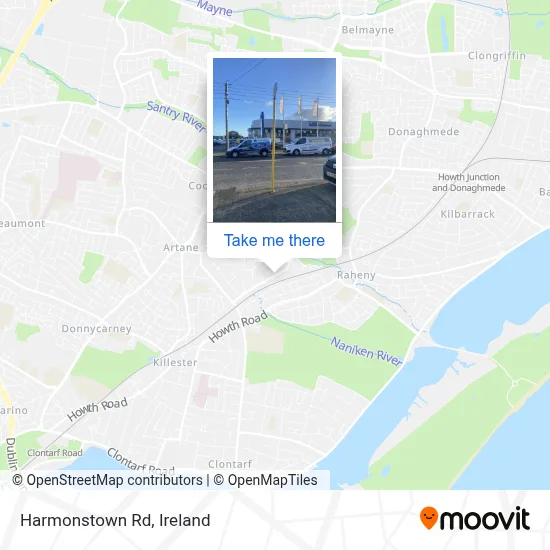 Harmonstown Rd map