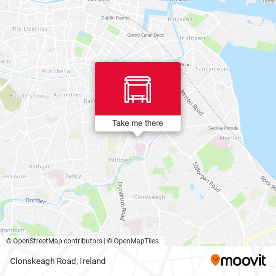Clonskeagh Road map