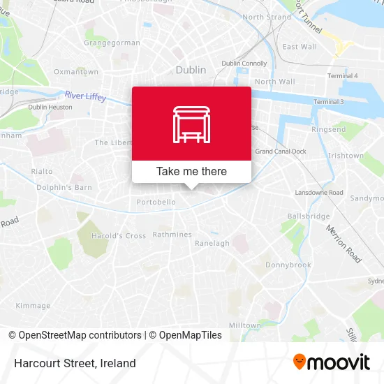 Harcourt Street map