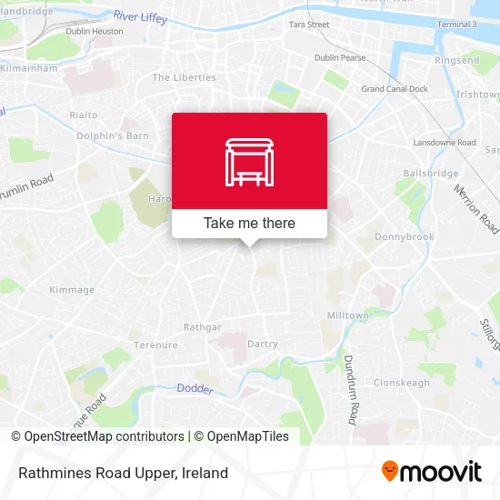 Rathmines Road Upper map
