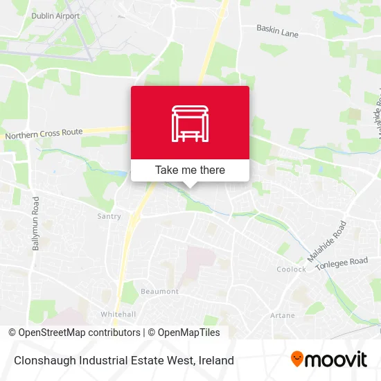 Clonshaugh Industrial Estate West map