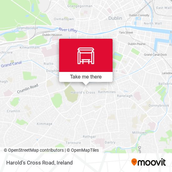 Harold's Cross Road map