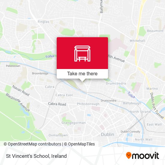 St Vincent's School map