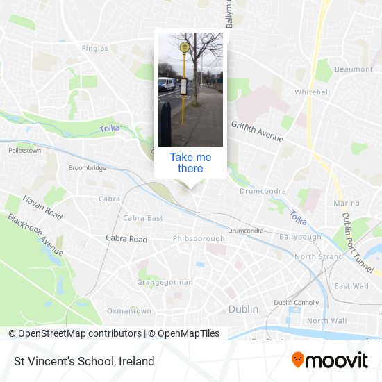 St Vincent's School map