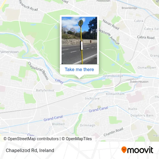 Chapelizod Rd map