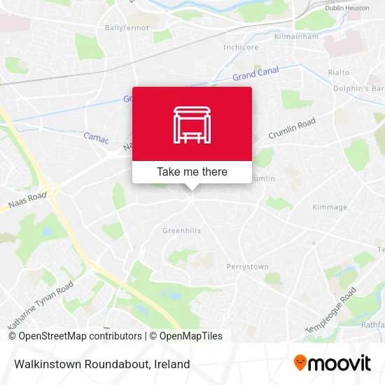 Walkinstown Roundabout map