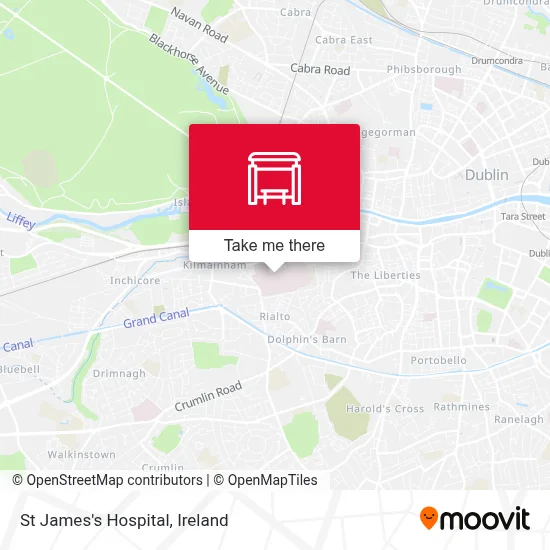 St James's Hospital map