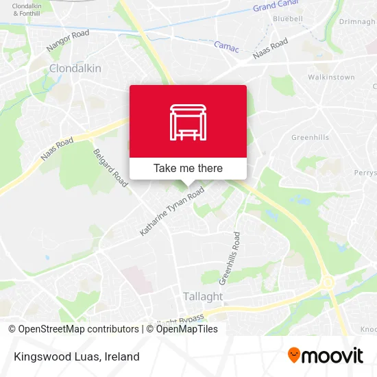 Kingswood Luas map
