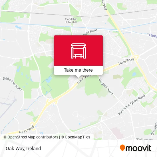 Oak Way map