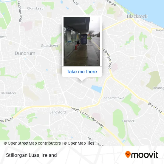 Stillorgan Luas map