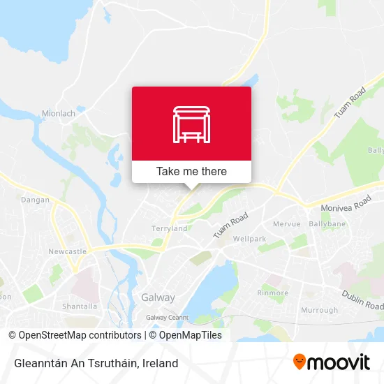 Gleanntán An Tsrutháin map