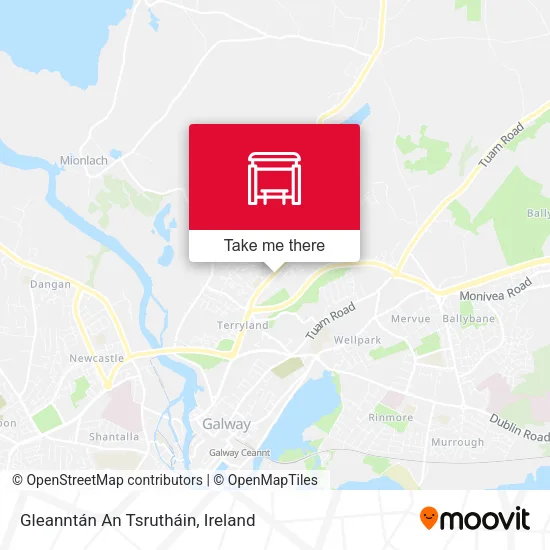 Gleanntán An Tsrutháin map