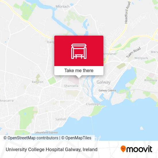 University College Hospital Galway map