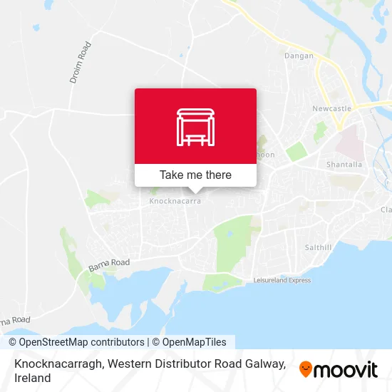 Knocknacarragh, Western Distributor Road Galway map