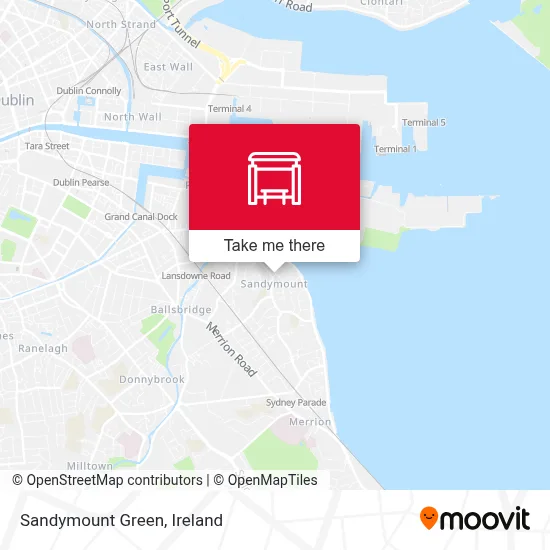 Sandymount Green map