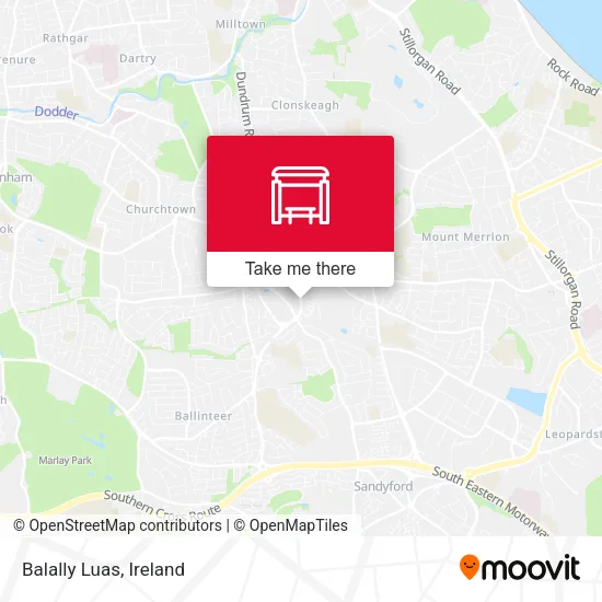 Balally Luas map