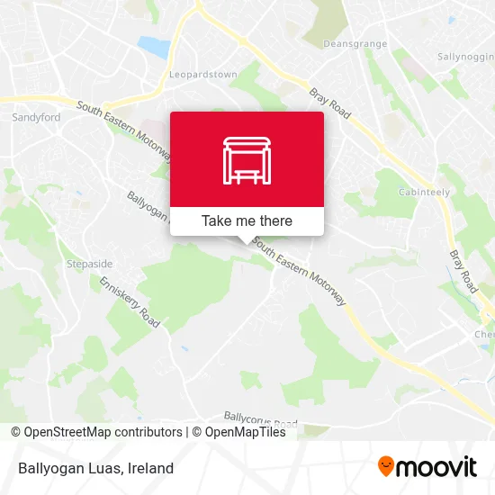 Ballyogan Luas map