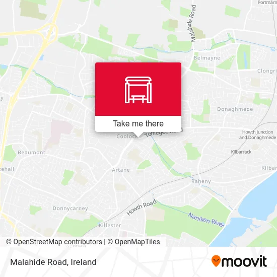 Malahide Road map