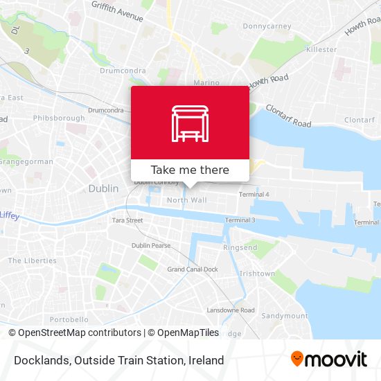 Docklands, Outside Train Station map