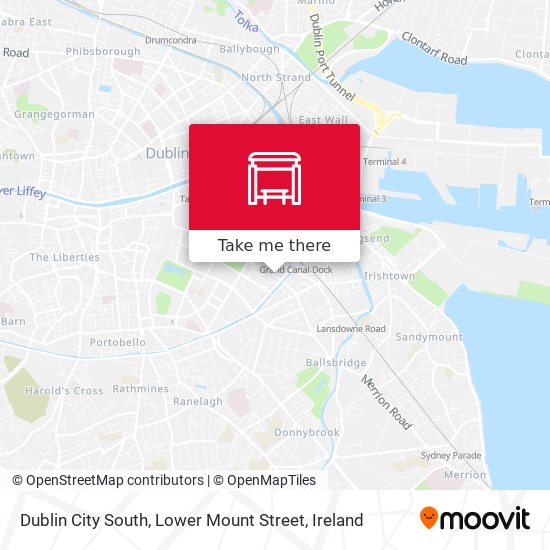Dublin City South, Lower Mount Street map