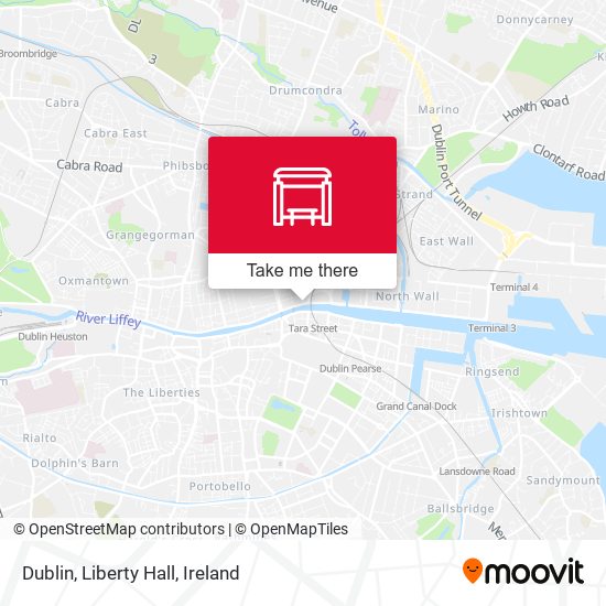 Dublin, Liberty Hall map