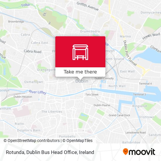 Rotunda, Dublin Bus Head Office map